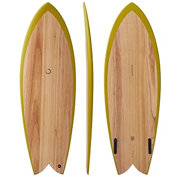 Amazon | nanazero WOOD SKIN サーフボード The Fish 5'4 Green